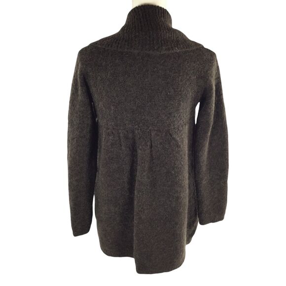 BCBGMaxazria Open Front Acrylic Blend Cardigan Sweater Size S Womens Dark Brown - Picture 2 of 8